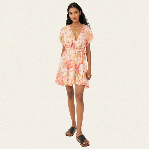 Free  People Freddy Tie Mini Dress - Picture 1 of 12